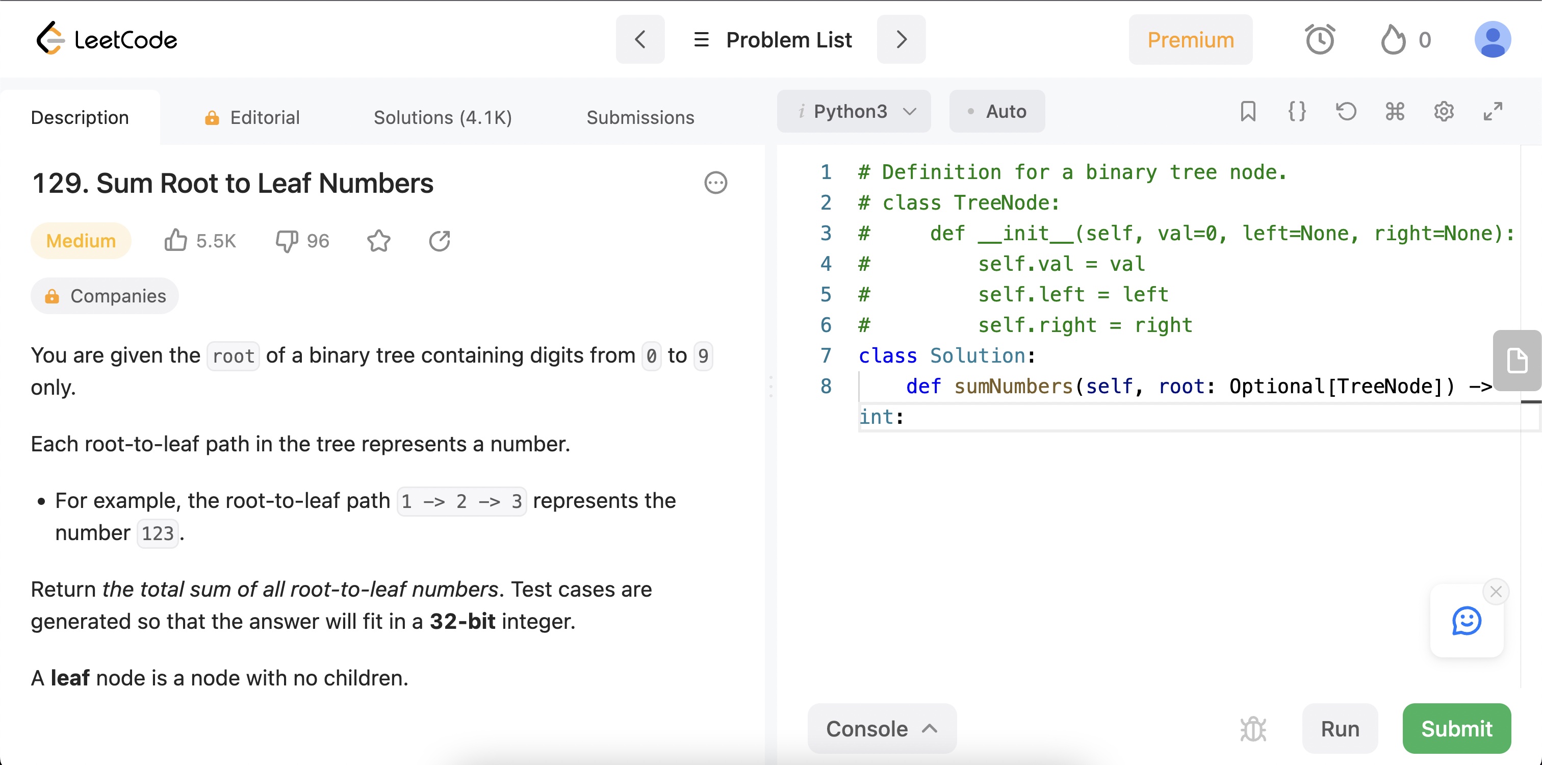 solving a leetcode problem